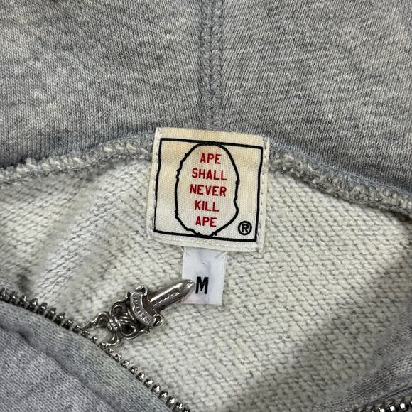 Authentic Bape 2000’s College Logo Full Zip Hoodie M - Picture 3 of 7